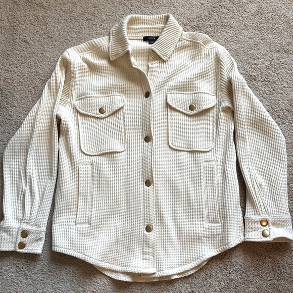 J. Crew Waffle-knit shirt-jacket size XS - Picture 2 of 10